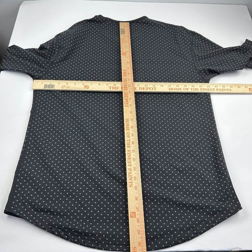 BYLT Men's Black Premium Basics Drop Cut Long Sleeve Lux T-Shirt Size Xl Dot - Picture 3 of 7